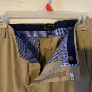 Banana Republic Tan Chinos with Polka Dot Lining